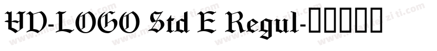 VD-LOGO Std E Regul字体转换